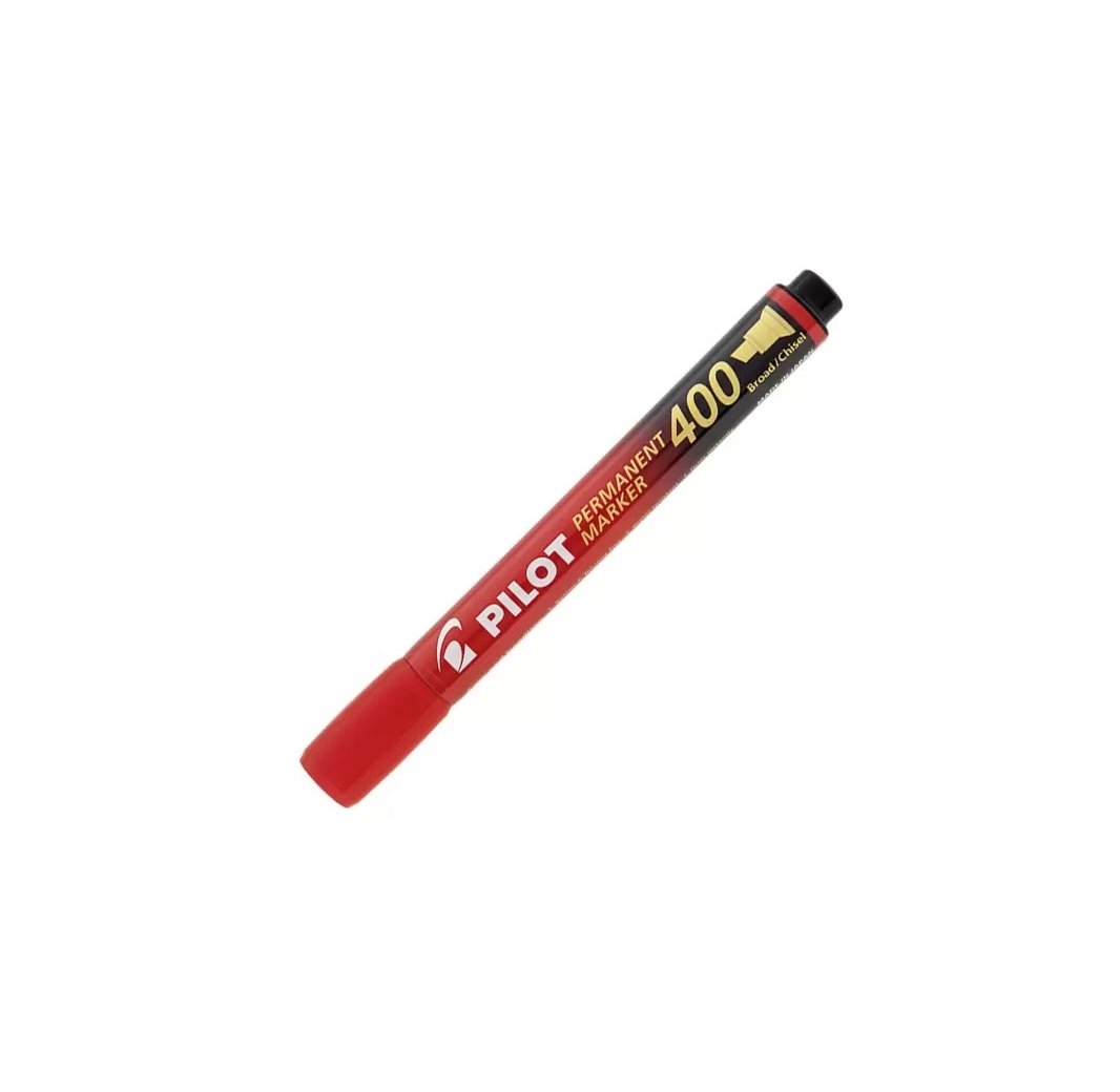 Caneta Marcador Permanente Vermelho SCA-400 Chanfrado Pilot-Qualifor